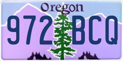 OR license plate 972BCQ