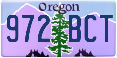 OR license plate 972BCT