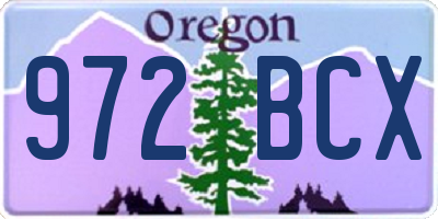 OR license plate 972BCX