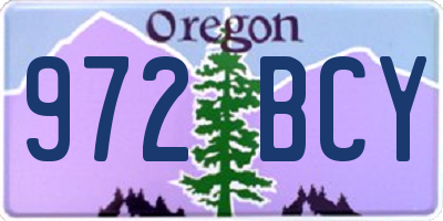 OR license plate 972BCY