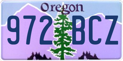 OR license plate 972BCZ