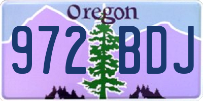 OR license plate 972BDJ
