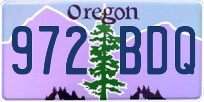 OR license plate 972BDQ