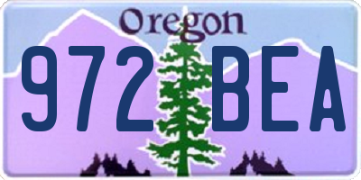 OR license plate 972BEA