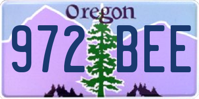 OR license plate 972BEE