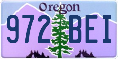 OR license plate 972BEI