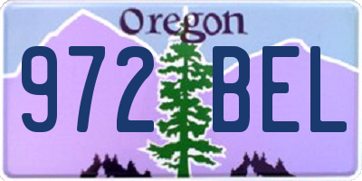 OR license plate 972BEL