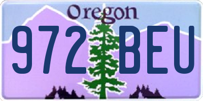 OR license plate 972BEU