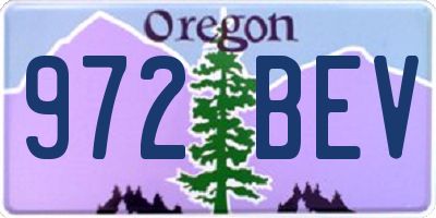 OR license plate 972BEV