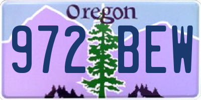 OR license plate 972BEW