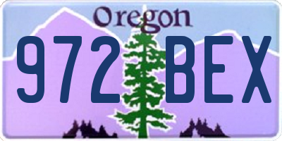 OR license plate 972BEX