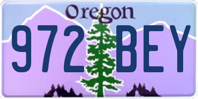 OR license plate 972BEY