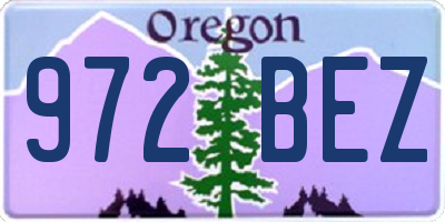 OR license plate 972BEZ
