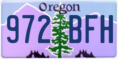 OR license plate 972BFH