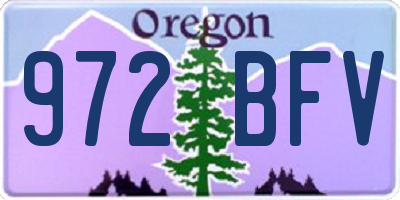 OR license plate 972BFV