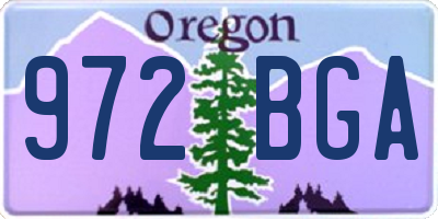 OR license plate 972BGA