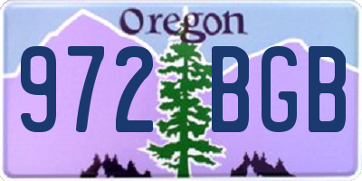 OR license plate 972BGB
