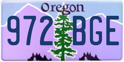OR license plate 972BGE