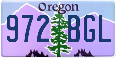 OR license plate 972BGL