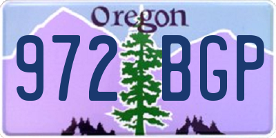OR license plate 972BGP
