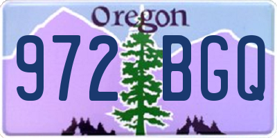 OR license plate 972BGQ