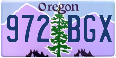 OR license plate 972BGX