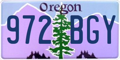 OR license plate 972BGY