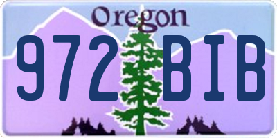 OR license plate 972BIB