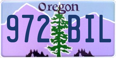 OR license plate 972BIL