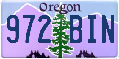 OR license plate 972BIN