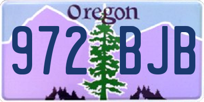 OR license plate 972BJB