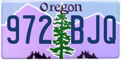 OR license plate 972BJQ
