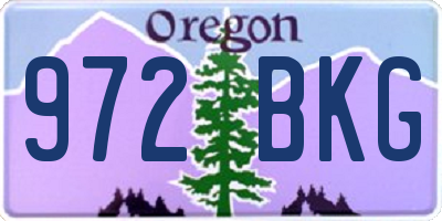 OR license plate 972BKG