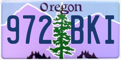OR license plate 972BKI