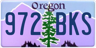 OR license plate 972BKS