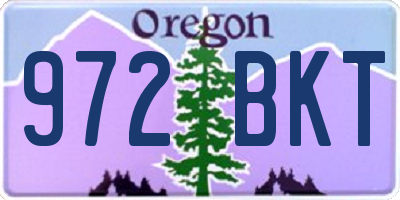 OR license plate 972BKT