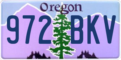 OR license plate 972BKV
