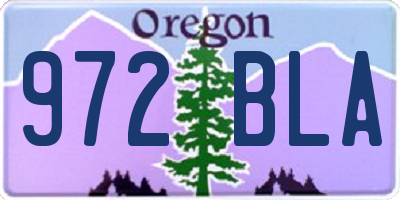 OR license plate 972BLA