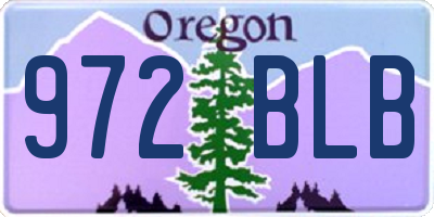 OR license plate 972BLB