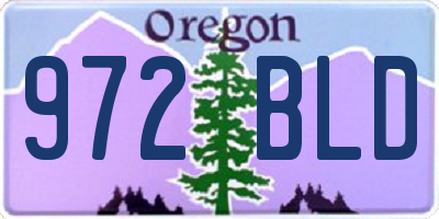 OR license plate 972BLD