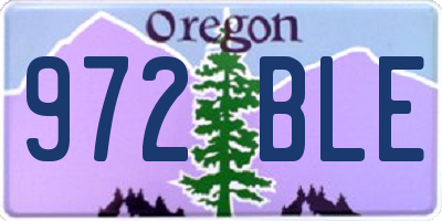 OR license plate 972BLE