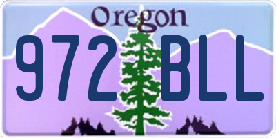 OR license plate 972BLL