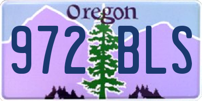 OR license plate 972BLS