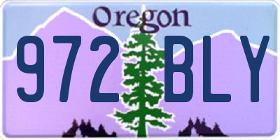 OR license plate 972BLY