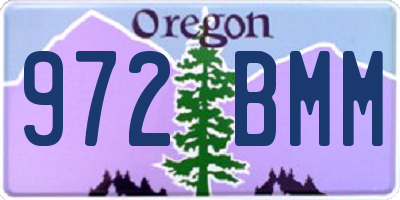 OR license plate 972BMM