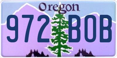OR license plate 972BOB