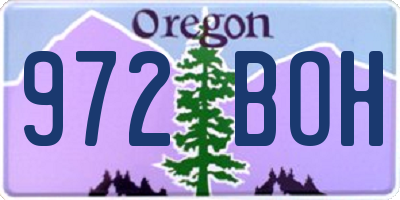 OR license plate 972BOH