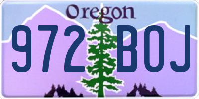 OR license plate 972BOJ