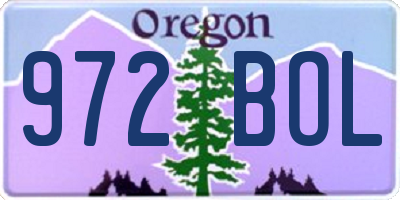 OR license plate 972BOL