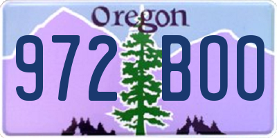 OR license plate 972BOO
